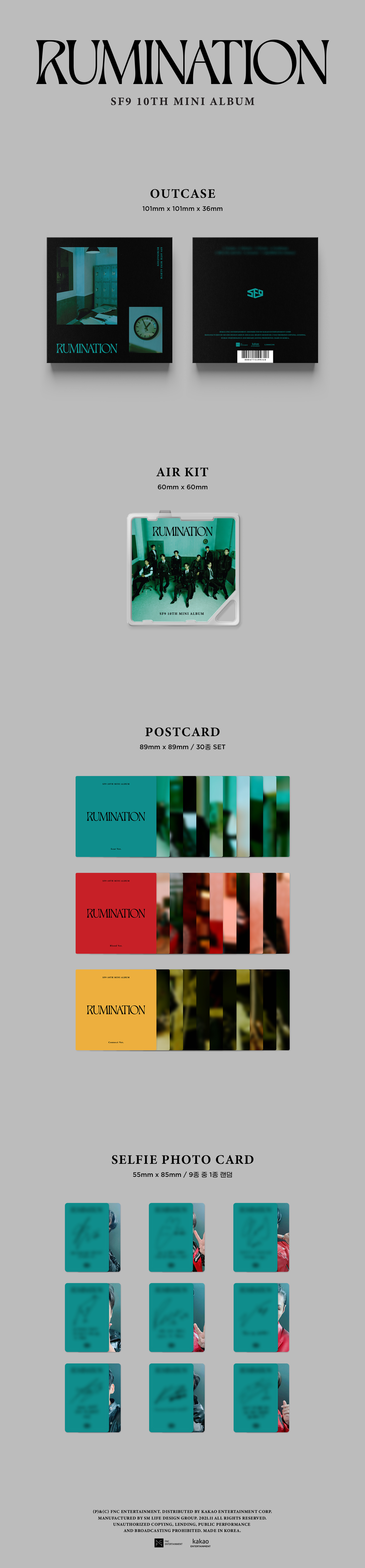 jp.ktown4u.com : SF9 - ミニアルバム 10集 [RUMINATION] (KIT)